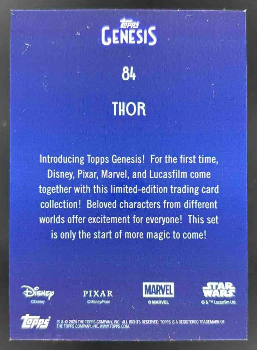 2025 Topps Disney Genesis #84 Thor /99 - Image 2