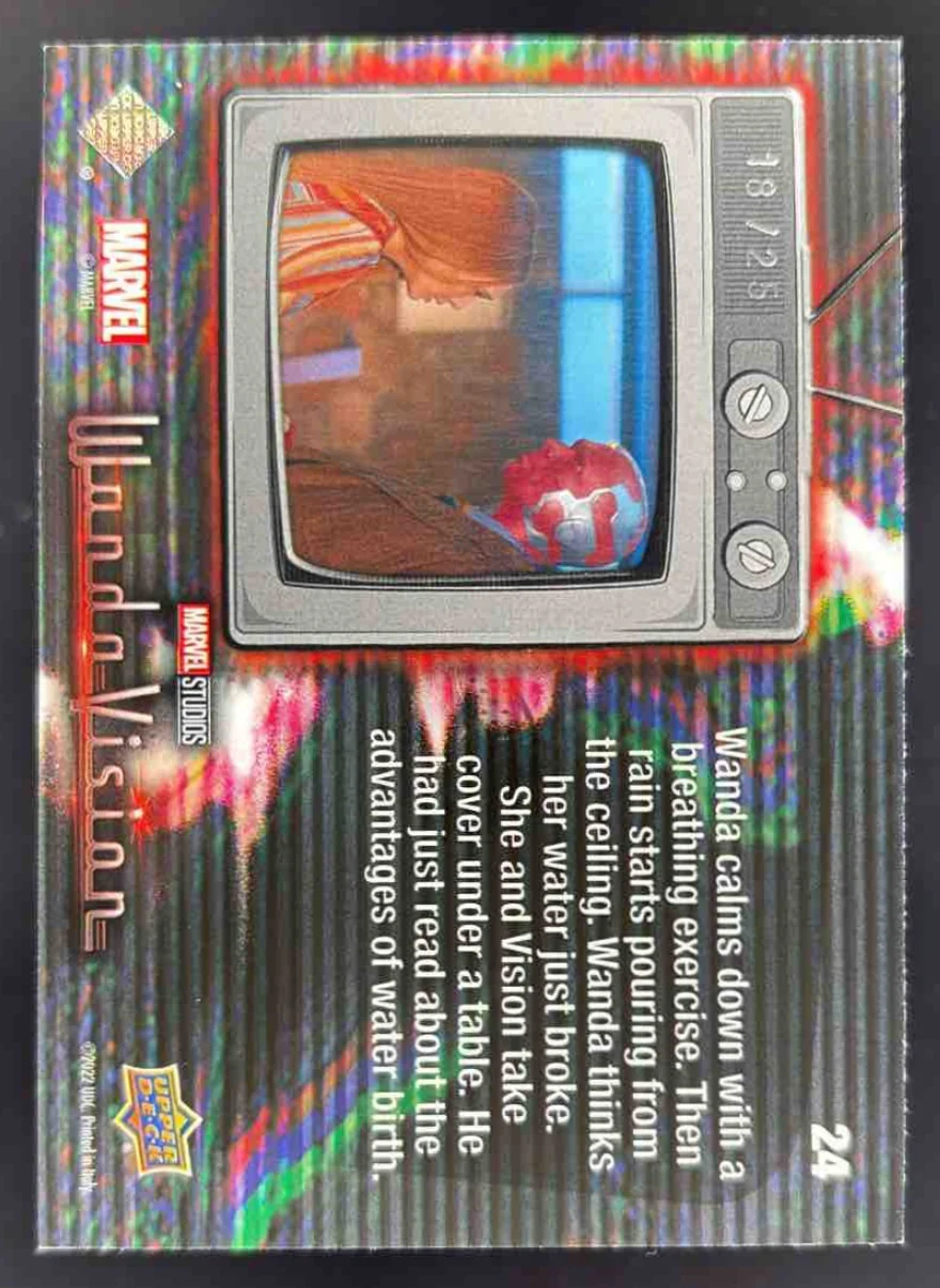2023 Upper Deck Marvel Wandavision Green Vision I Think My Water Just Broke /25 - Image 2