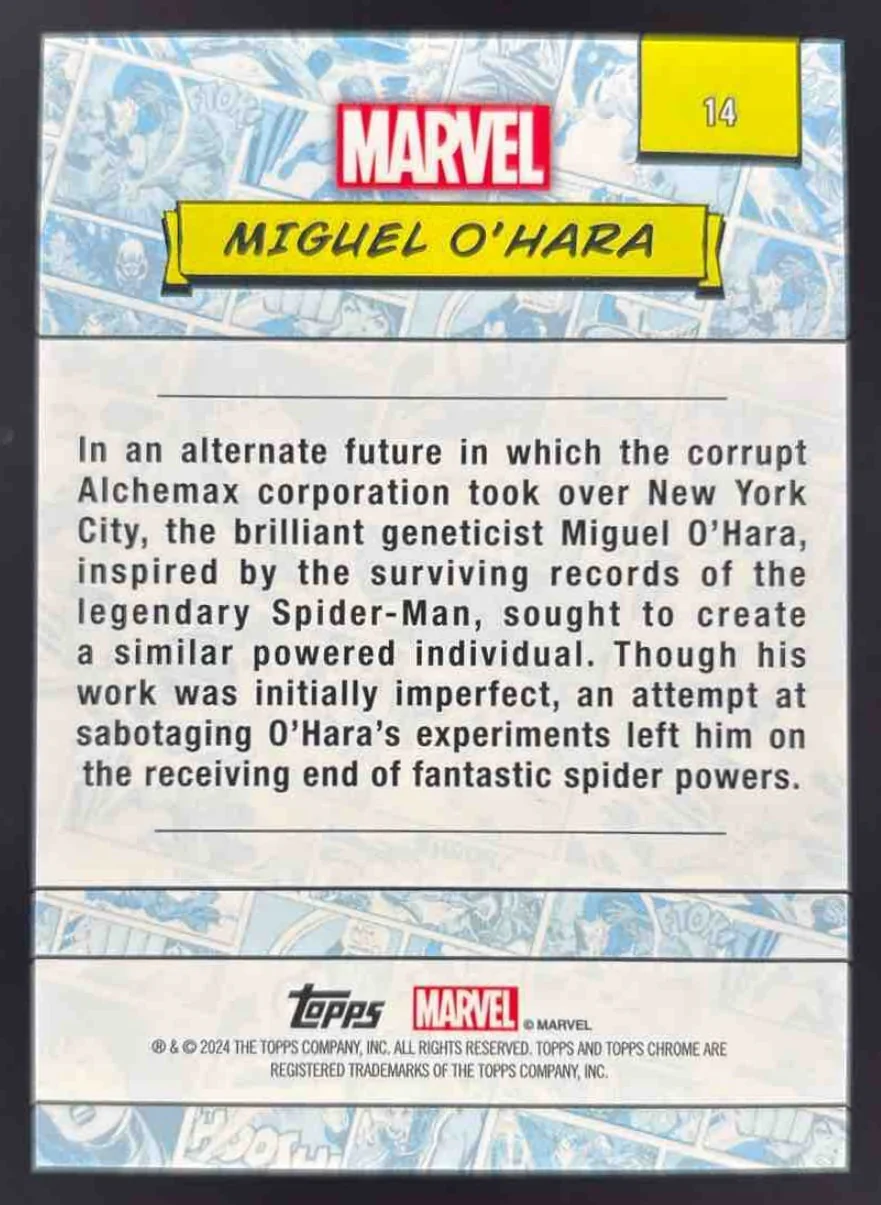 2024 Topps Chrome Marvel Spiderweb Refractor #14 Miguel O'Hara /399 - Image 2