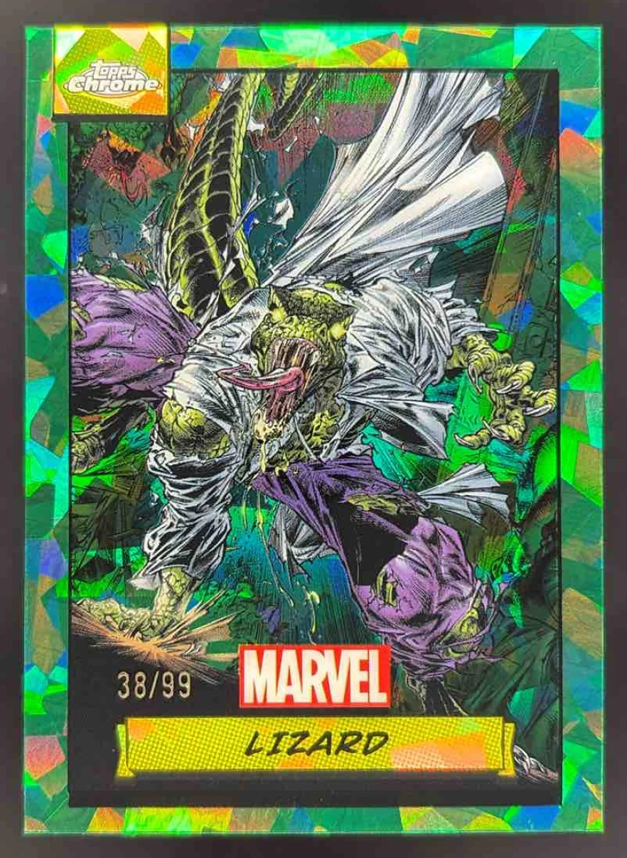 2024 Topps Chrome Marvel Sapphire Green Refractor #128 Lizard /99