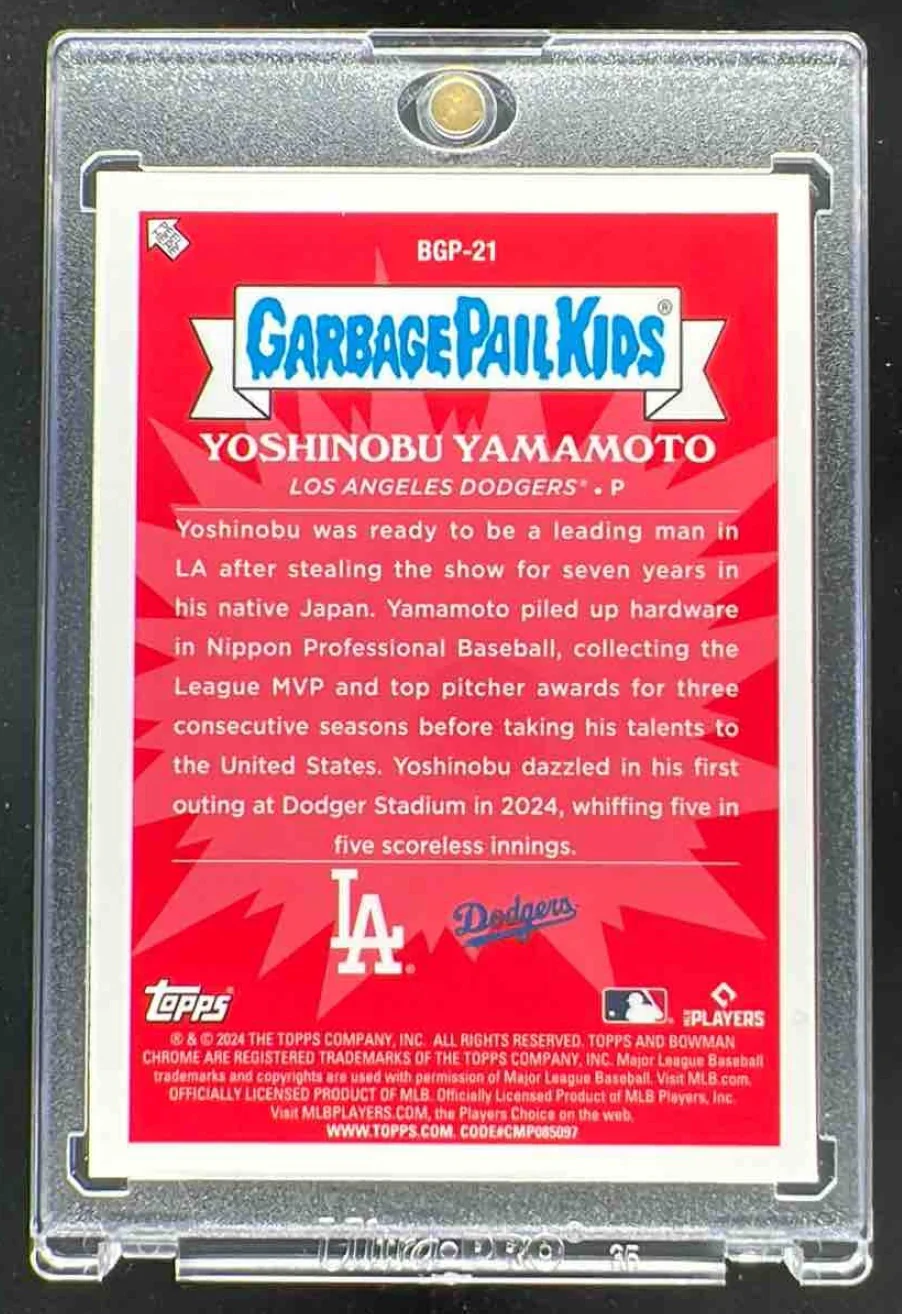 2024 Bowman Chrome Bowman GPK #BGP-21 Yoshinobu Yamamoto RC - Image 2