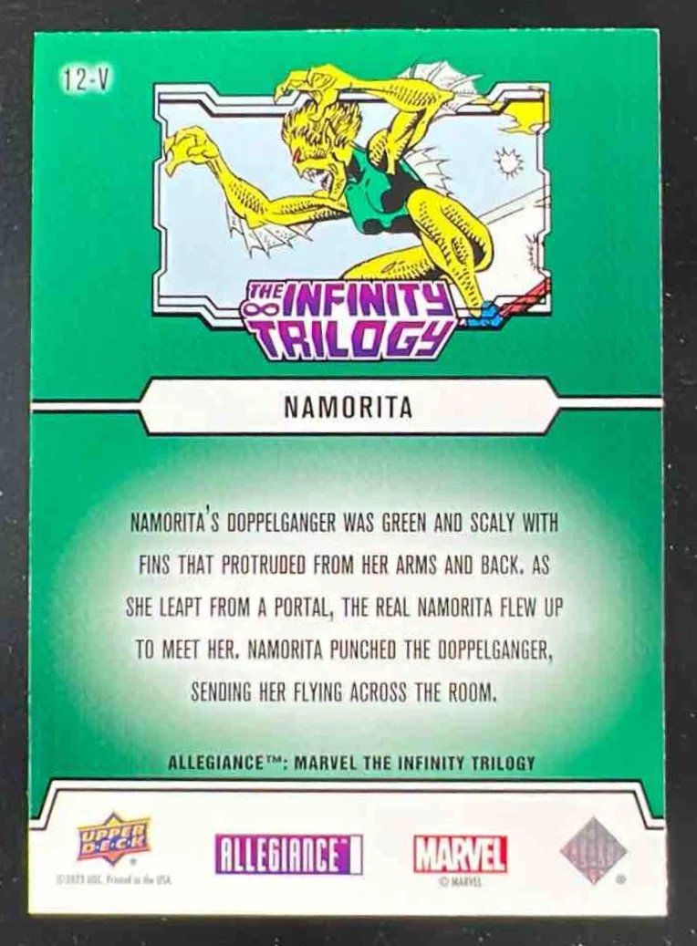 2023 Upper Deck Marvel Allegiance Infinity Trilogy Rainbow Variants #12 Namorita - Image 2
