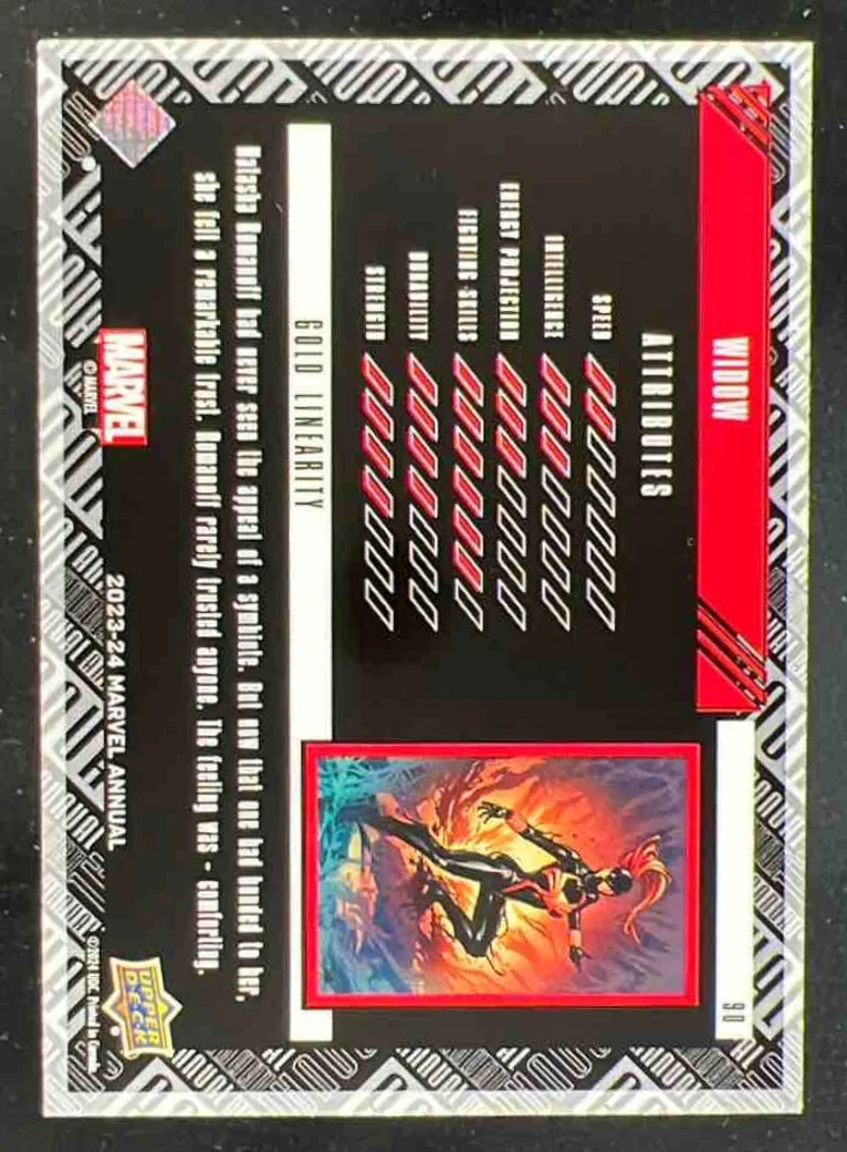 2023-24 Upper Deck Marvel Annual Gold Linearity #90 Widow /88 - Image 2