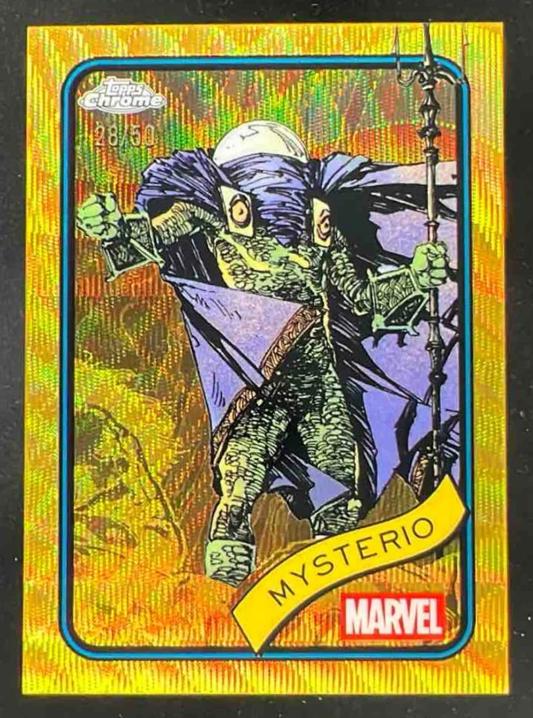 2025 Topps Chrome Marvel Gold Wave Refractor #115 Mysterio /50
