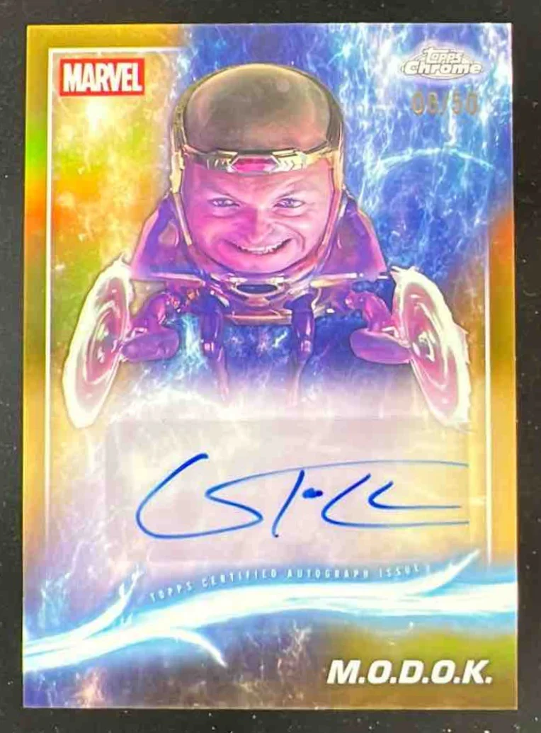 2025 Topps Chrome Marvel Gold Refractor Corey Stoll as M.O.D.O.K. Auto /50