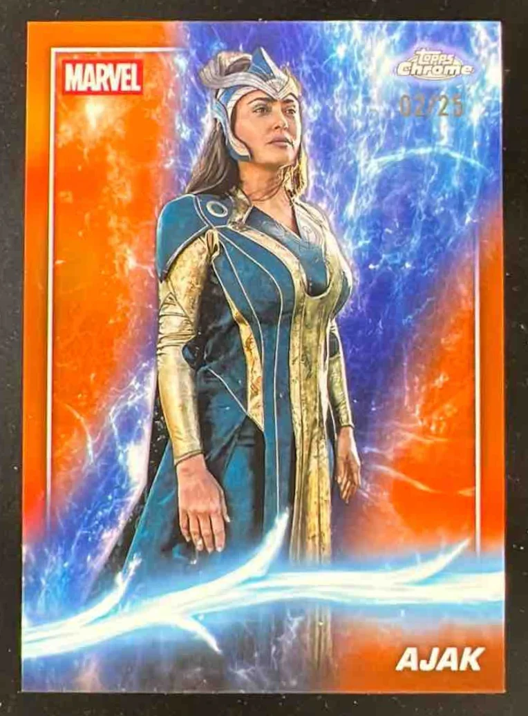 2025 Topps Chrome Marvel Studios Orange Refractor #119 Ajak /25