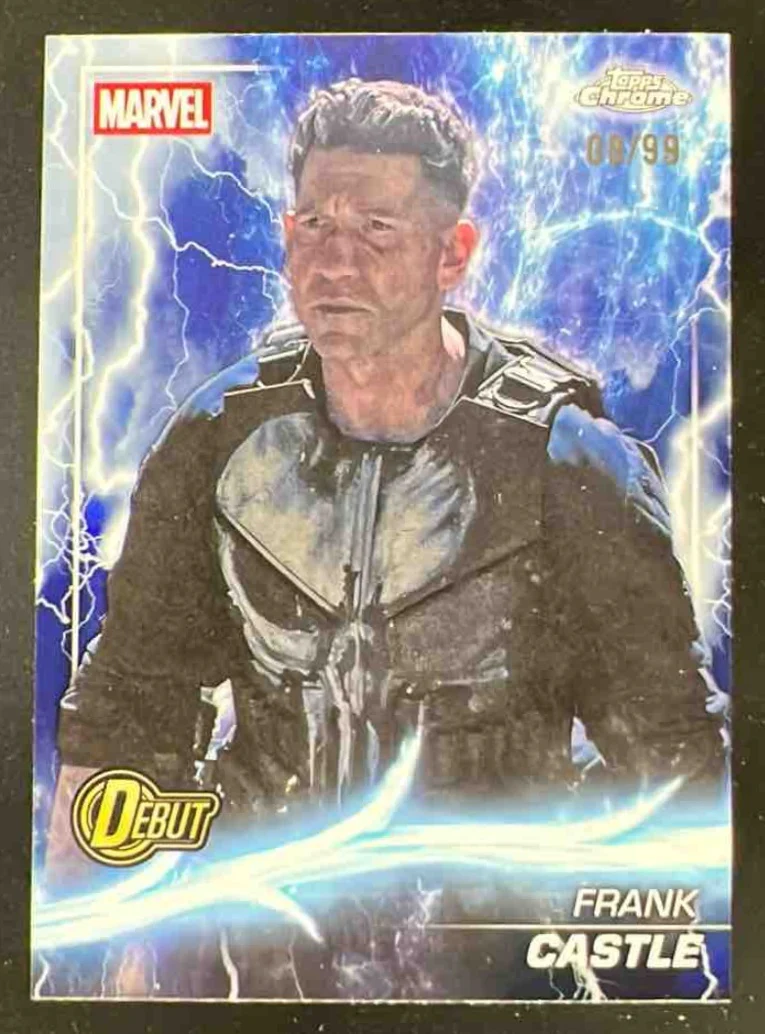 2025 Topps Chrome Marvel Studios Thor Refractor #176 Frank Castle DEBUT /99