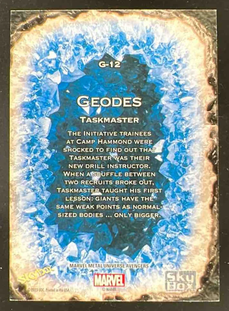 2024 Skybox Metal Universe Marvel Avengers Geodes #G-12 Taskmaster - Image 2