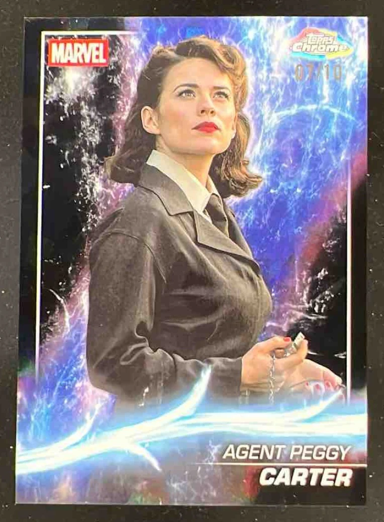 2025 Topps Chrome Marvel Studios Black Refractor #24 Agent Peggy Carter /10