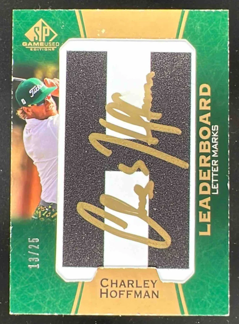 2024 SP Game Used Leaderboard Letter Marks #LM-CH Charley Hoffman Auto /25