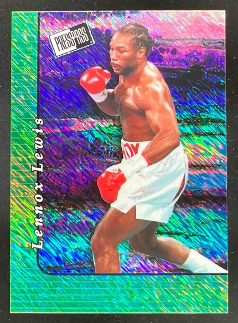 2024 Leaf Collective 2000 Press Pass Green Shimmer #20B-108 Lennox Lewis 1/1