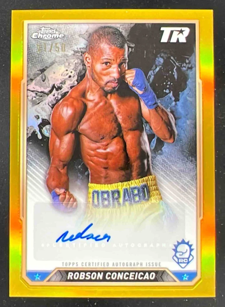 2024 Topps Chrome Autograph Gold Refractor #CBA-RCO Robson Conceicao Auto /50