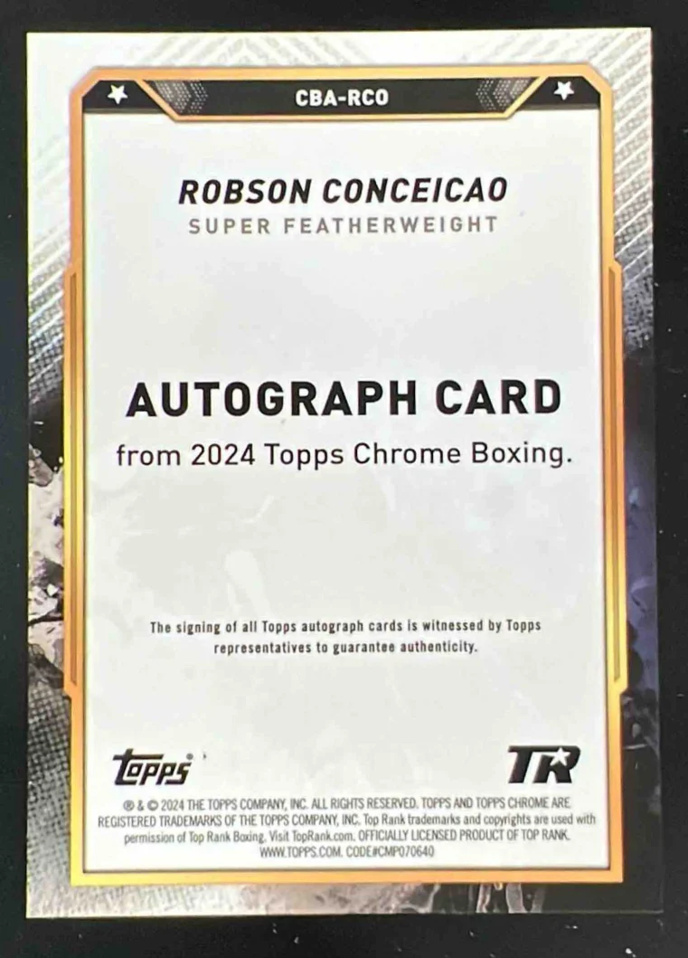 2024 Topps Chrome Autograph Gold Refractor #CBA-RCO Robson Conceicao Auto /50 - Image 2