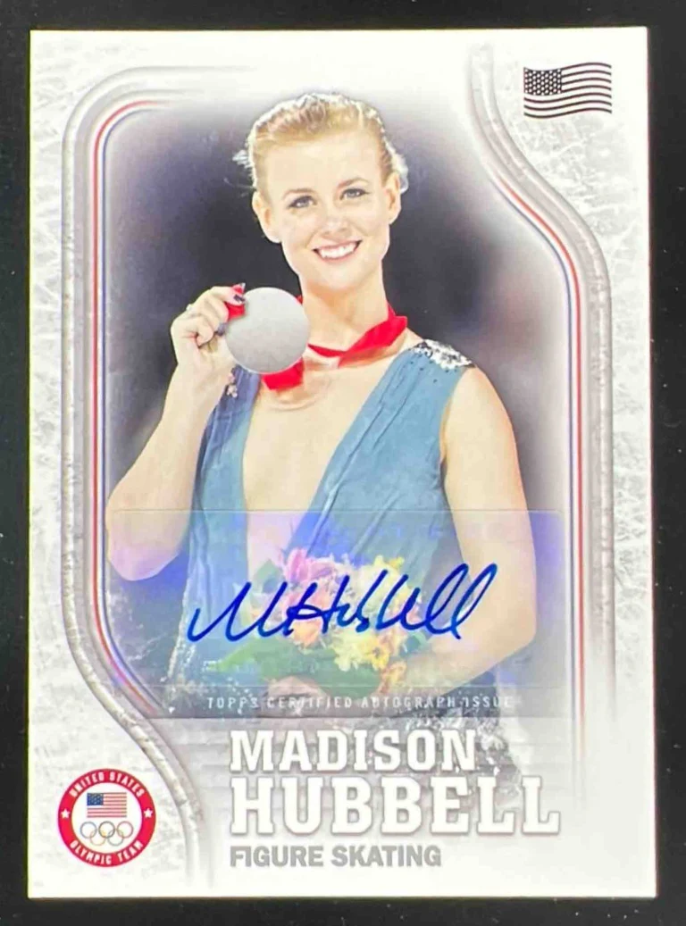2018 Topps U.S. Olympic Hopefuls U.S. Flag #USA-22 Madison Hubbell Auto /25