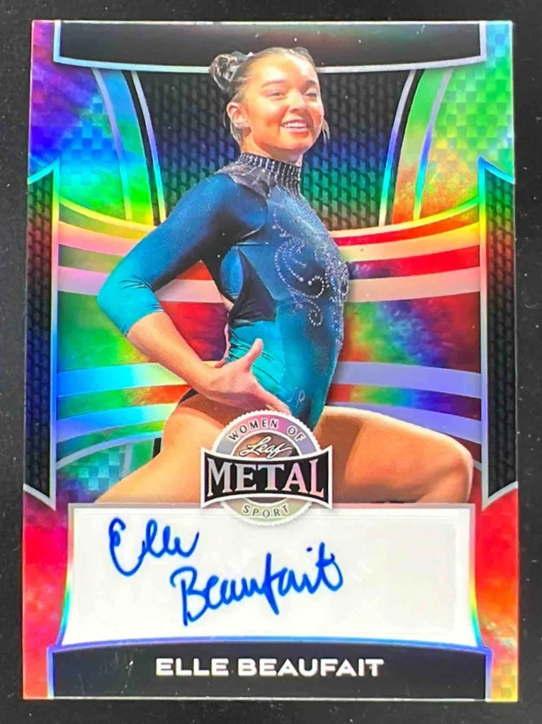 2025 Leaf Metal Women Of Sport Prismatic TieDye #BA-EB2 Elle Beaufait Auto /4