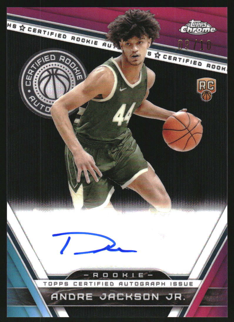 2023-24 Topps Chrome Rookie Autographs Black Wave Andre Jackson Jr. Auto /10
