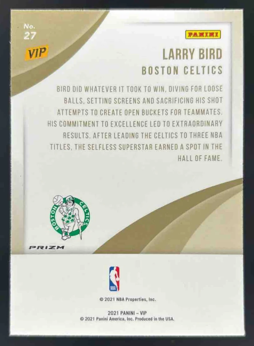 2022 Panini National Convention VIP Gold Pack Prizm #27 Larry Bird - Image 2