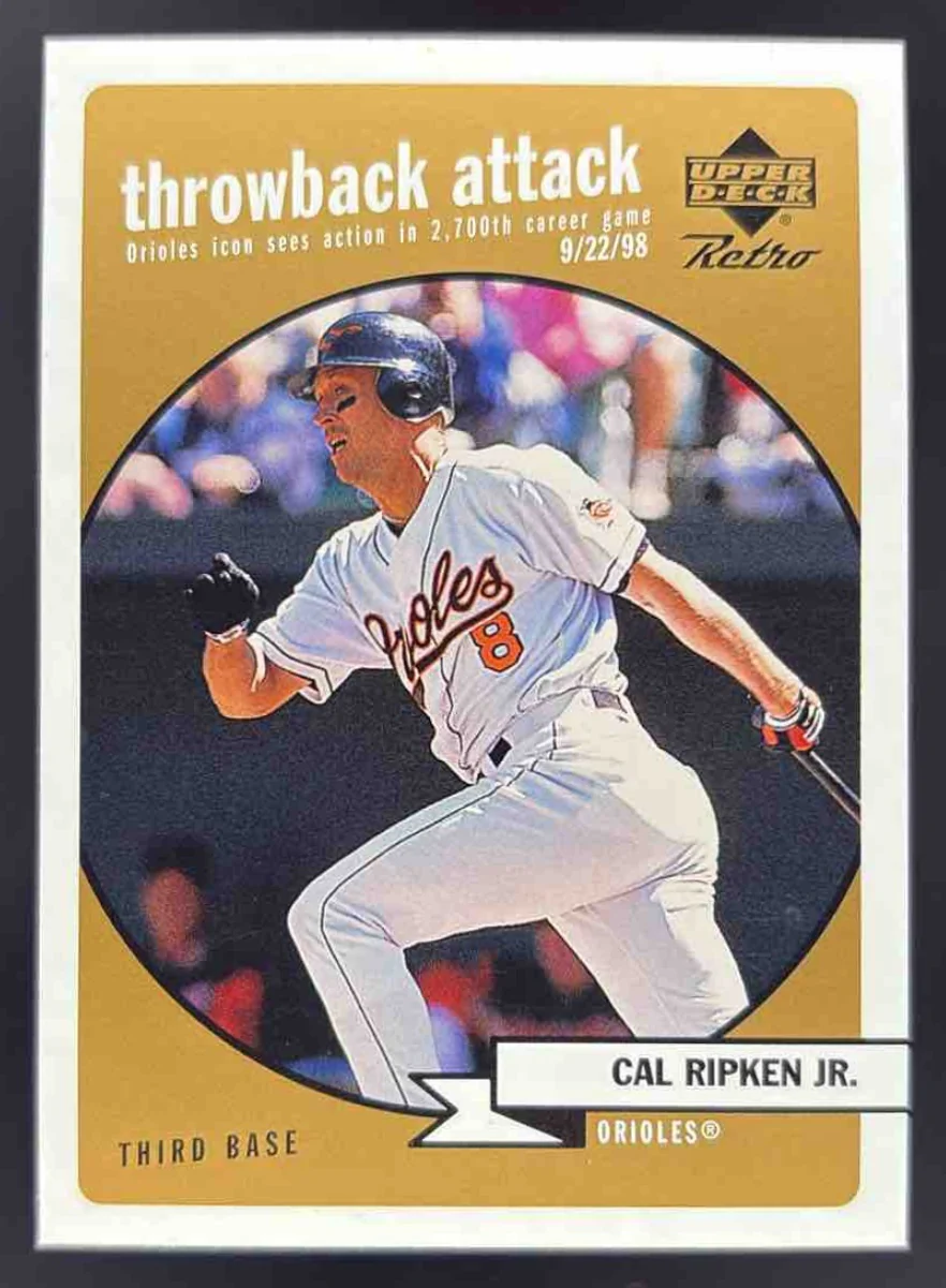 1999 Upper Deck Retro Throwback Attack #T11 Cal Ripken Jr.