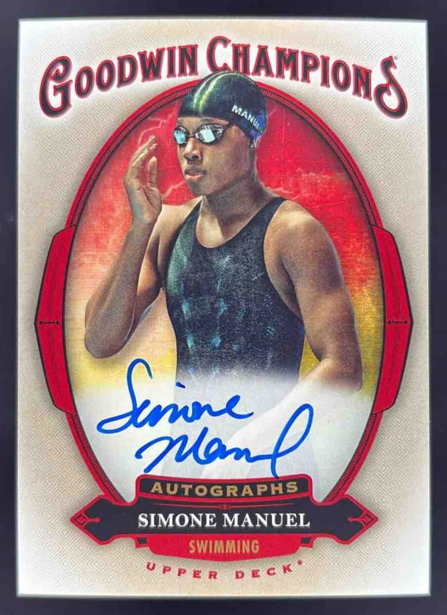 2020 Upper Deck Goodwin Champions Autographs #A-SM Simone Manuel Autograph Auto