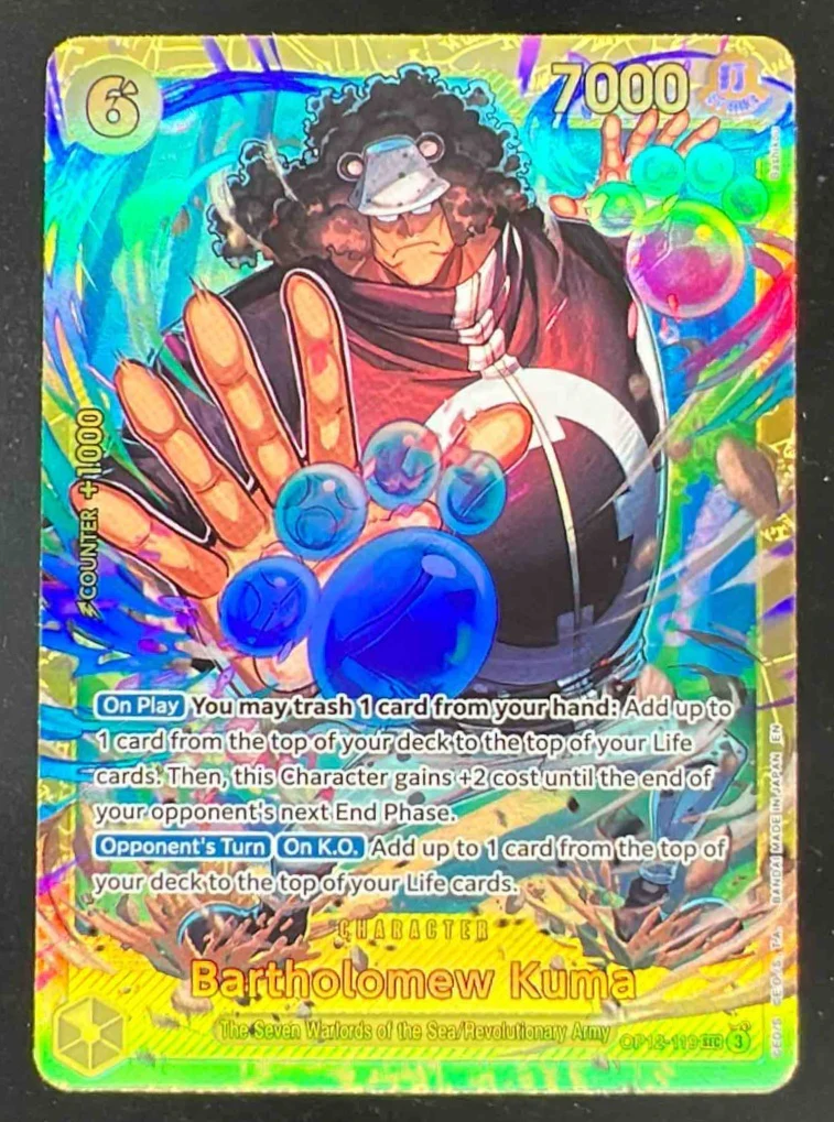 2025 One Piece Legacy of the Master #OP12-119 Bartholomew Kuma Secret Rare