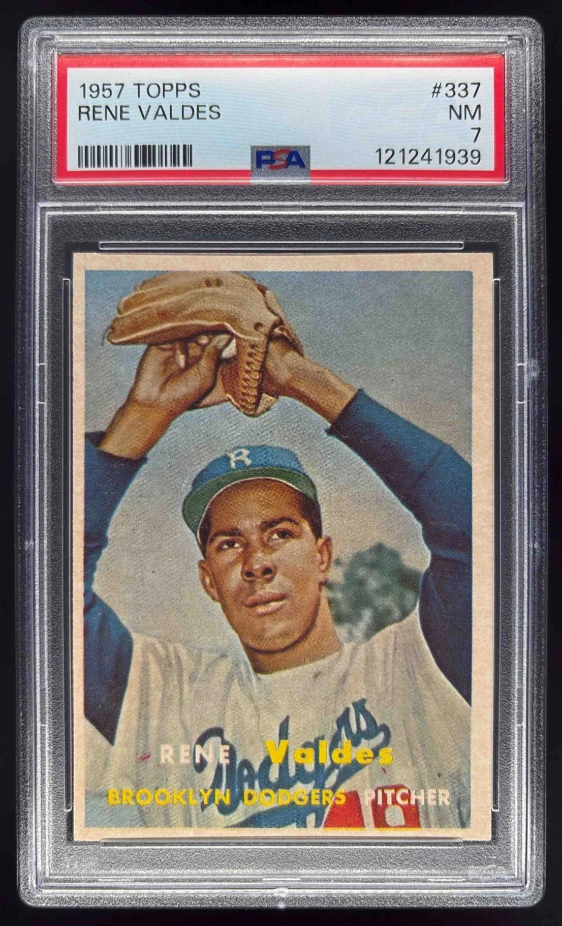 1957 Topps #337 Rene Valdes RC PSA 7