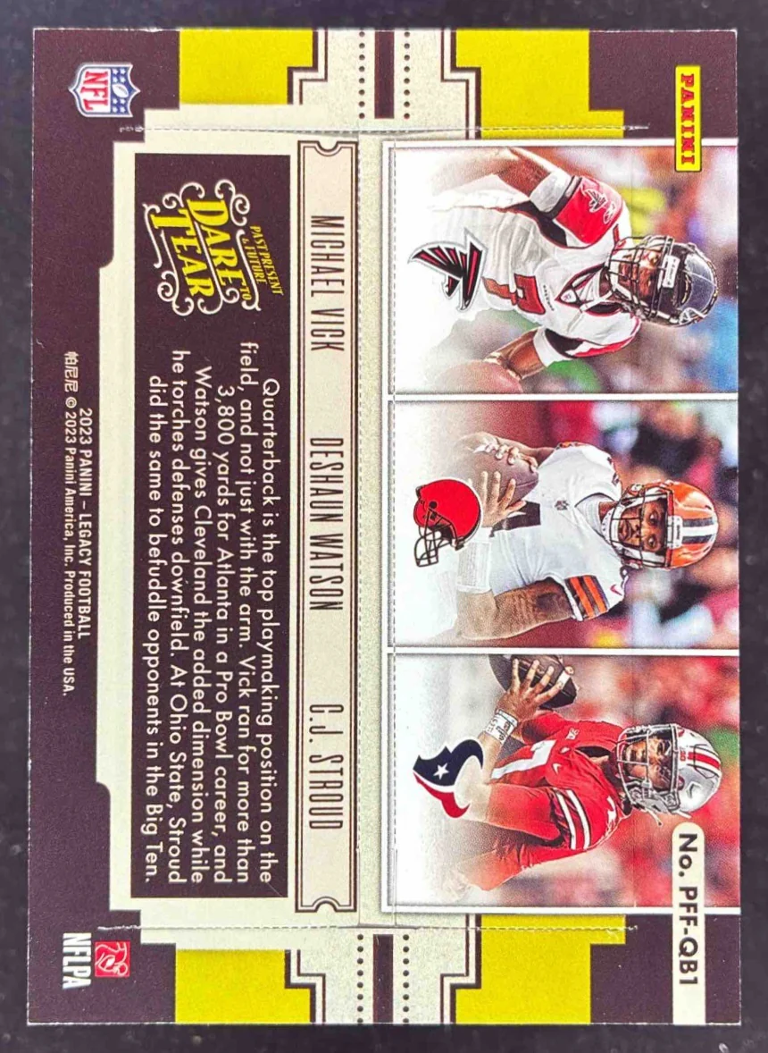 2023 Legacy Past Present Future Dare to Tear Michael Vick Watson C.J. Stroud /65 - Image 2
