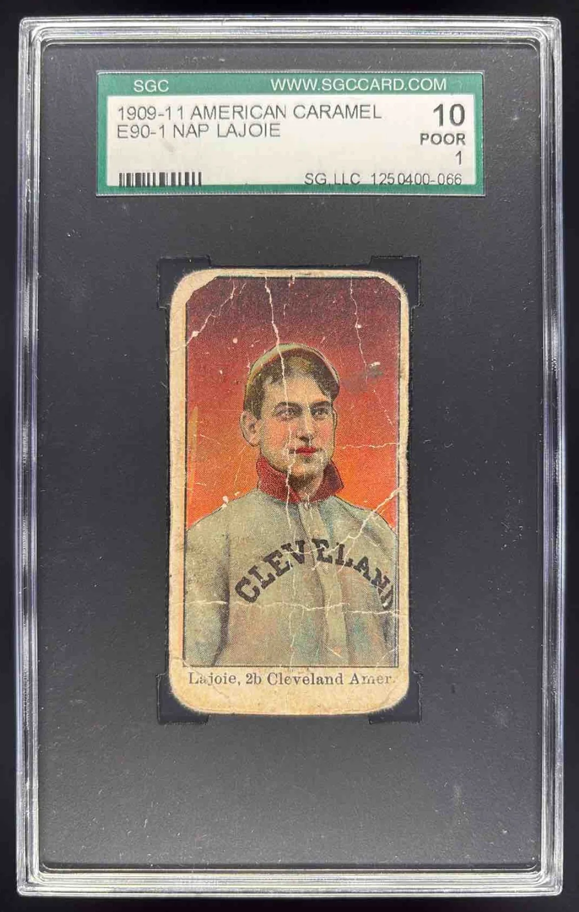 1909-11 American Caramel E90-1 Nap Lajoie SGC 1
