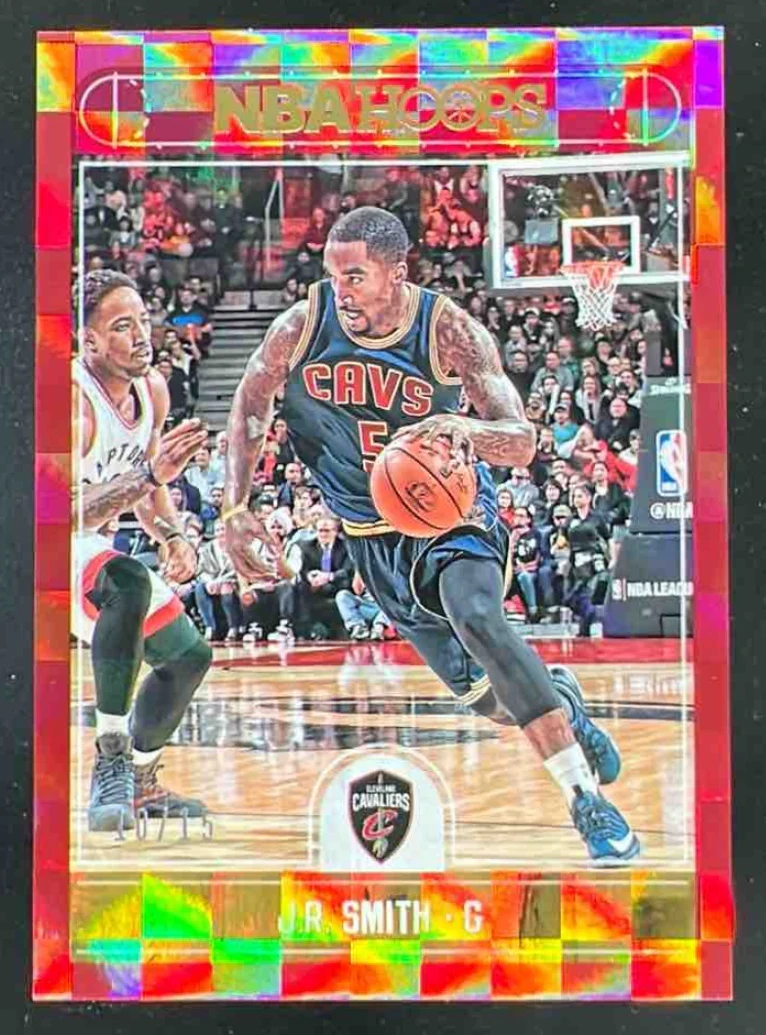 2017-18 Panini Hoops Red Checkerboard #28 J.R. Smith /15