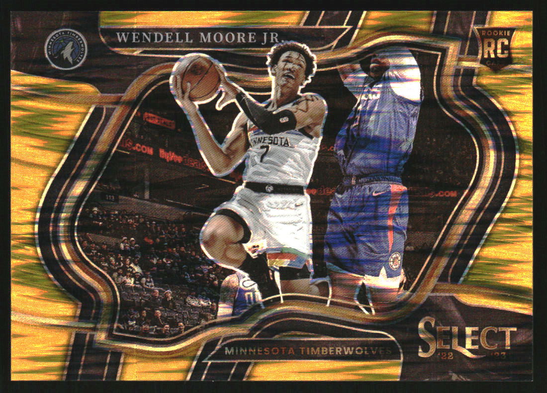 2022-23 Select Prizms Gold Flash #299 Wendell Moore Jr. RC Rookie /10