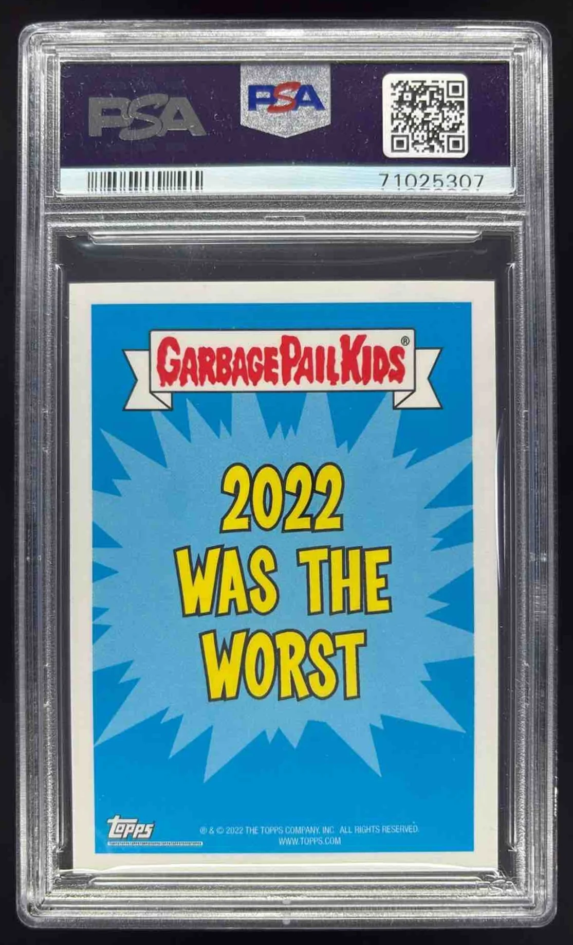 2022 Garbage Pail Kids 2022 Was the Worst #1 Eaton Elon PSA 10 - Image 2