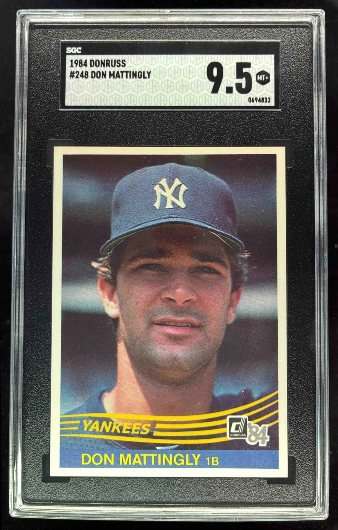 1984 Donruss #248 Don Mattingly RC SGC 9.5