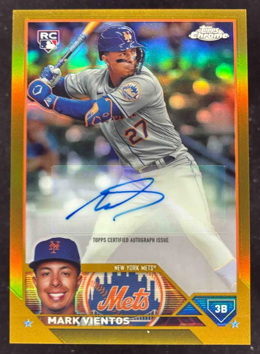 2023 Topps Chrome Update Gold Refractor #ACMV Mark Vientos RC Autograph Auto /50