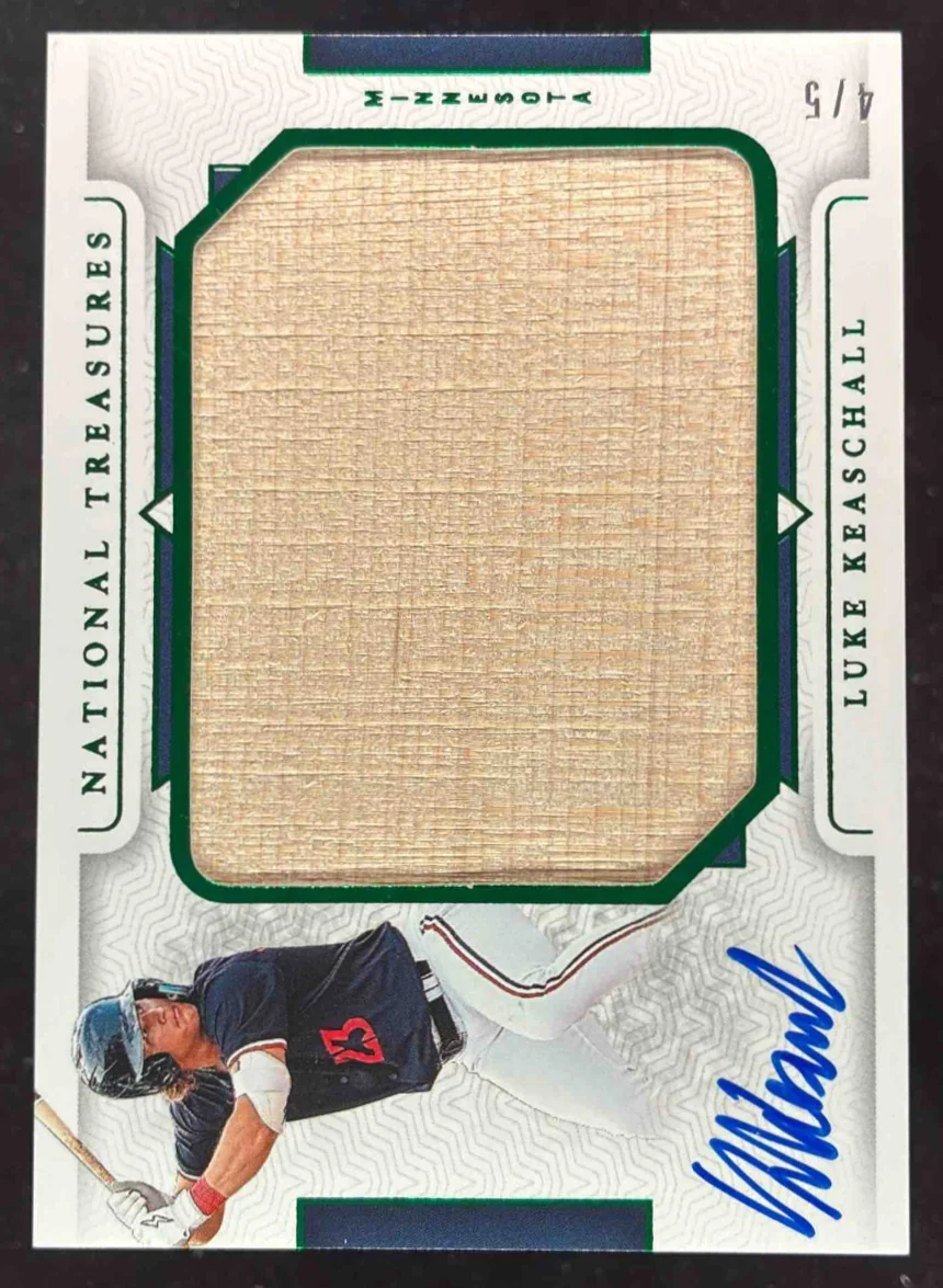 2024 National Treasures Jumbo Lumber Emerald #JLS-LK Luke Keaschall Auto /5