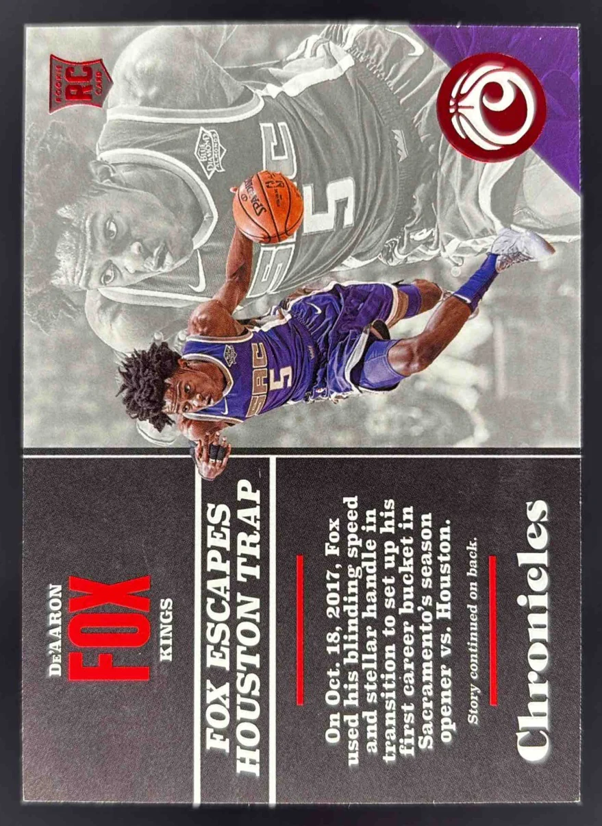 2017-18 Panini Chronicles Red #107 De'Aaron Fox RC /299
