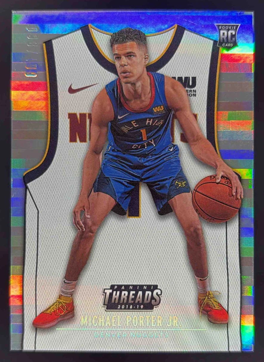 2018-19 Panini Threads Premium #112 Michael Porter Jr. RC /199