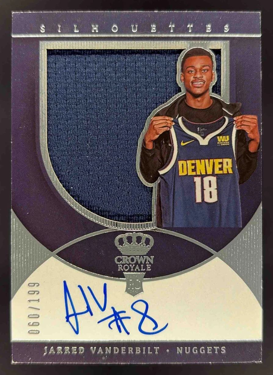 2018-19 Crown Royale Rookie Silhouettes #231 Jarred Vanderbilt RC Auto /199