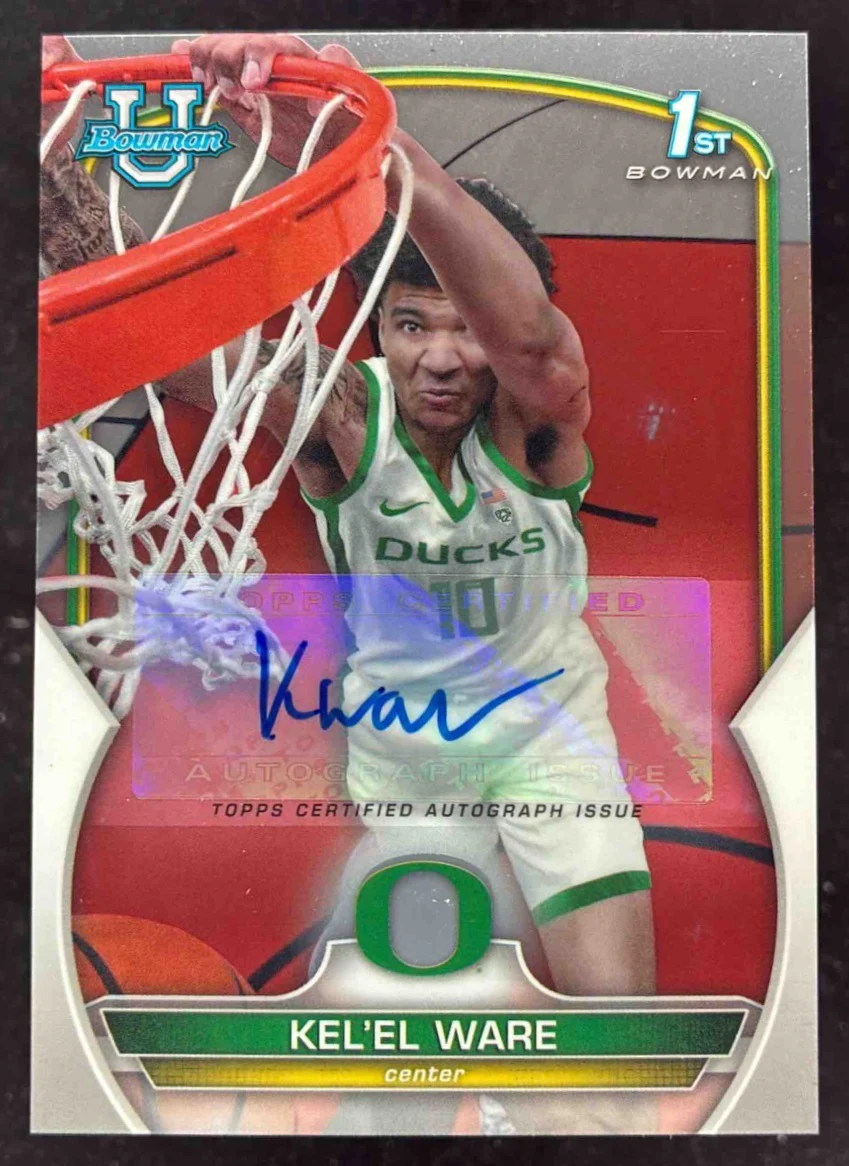 2022-23 Bowman Chrome University Chrome Prospect Autographs #68 Kel el Ware Auto