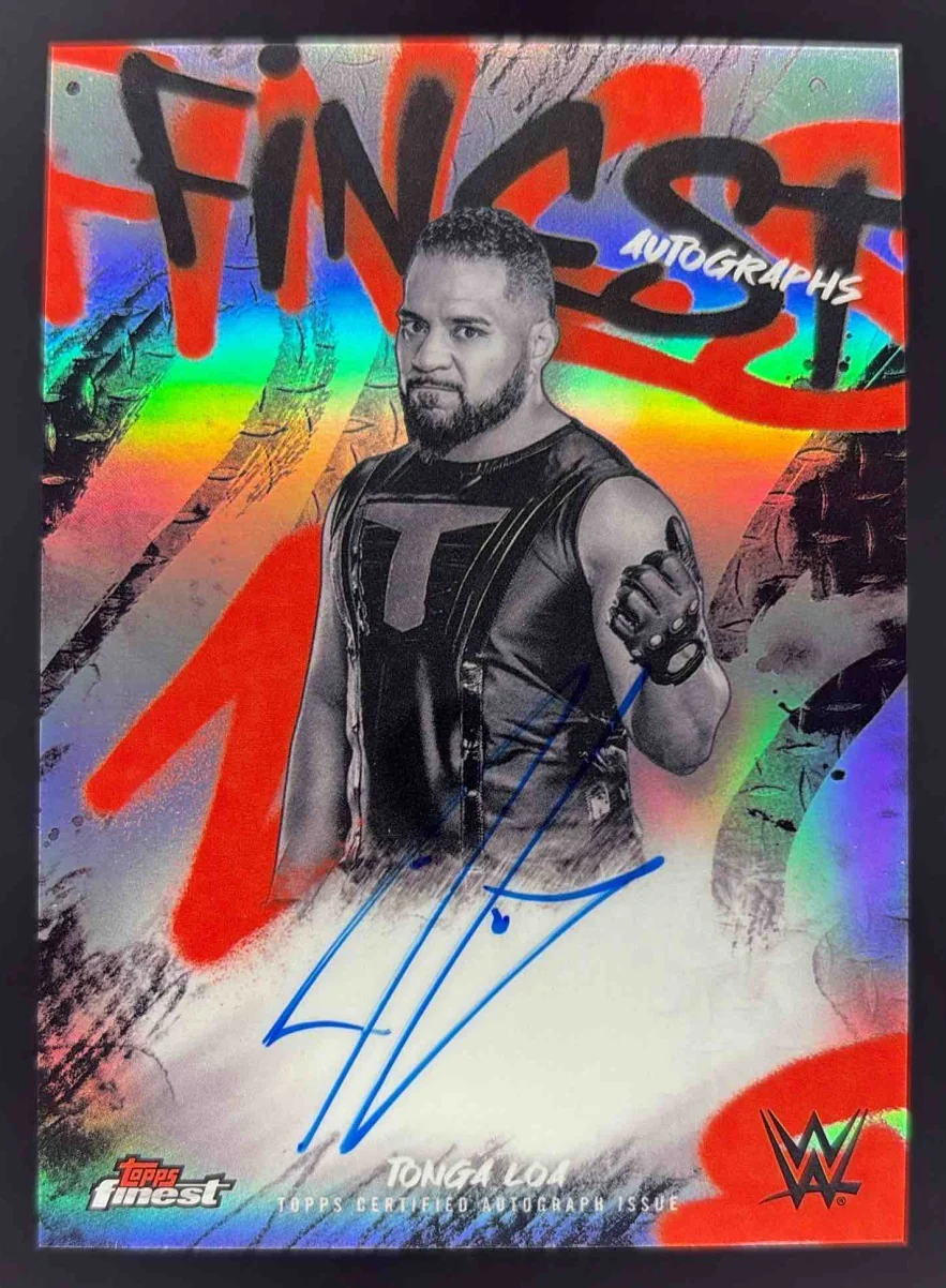 2025 Topps Finest WWE Finest Autographs Refractor #FA-LOA Tonga Loa Auto