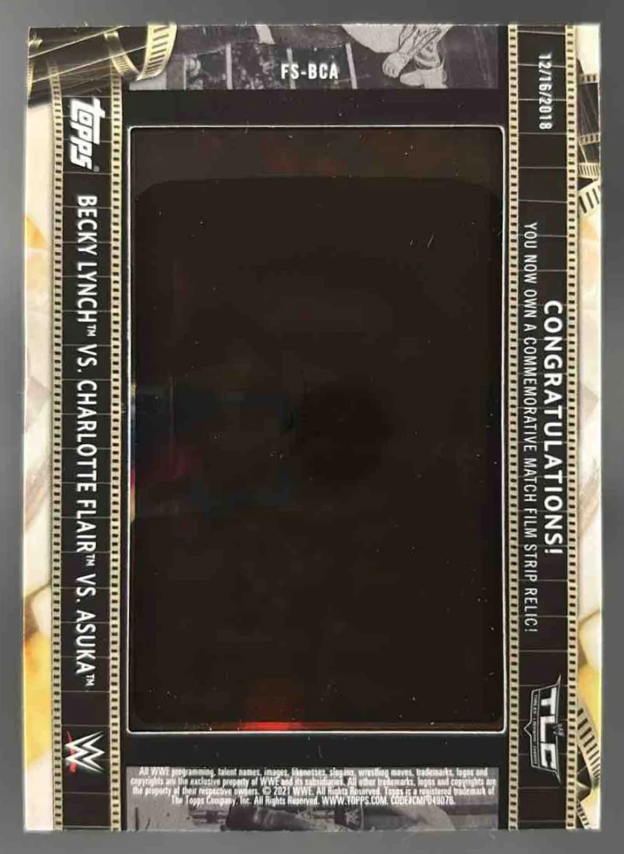 2021 Topps WWE Match Relics Light Green Becky Lynch Charlotte Flair Asuka /199 - Image 2