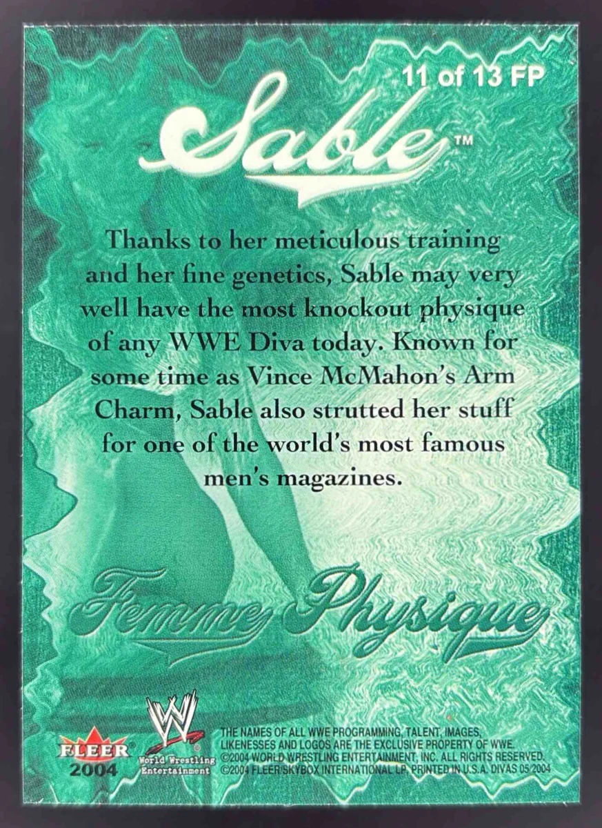 2004 Fleer WWE Divine Divas 2005 #11 Sable - Image 2