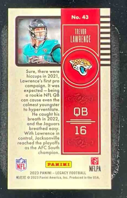 2023 Panini Legacy Premium Edition Ruby Mini #43 Trevor Lawrence /50 - Image 2