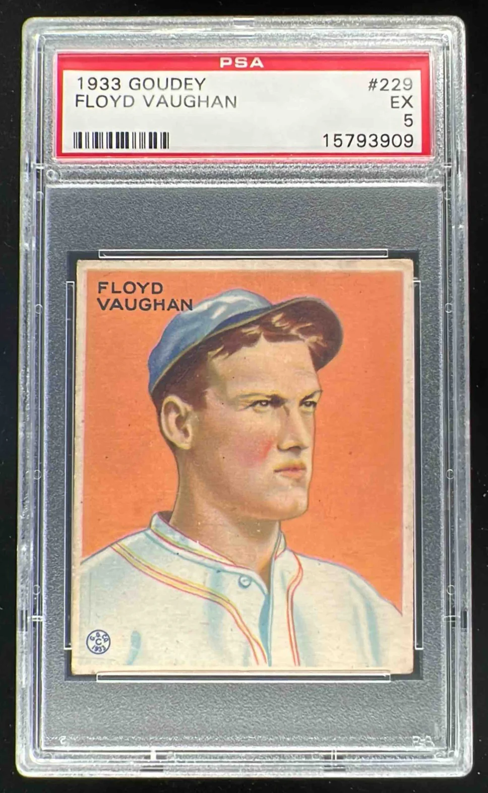 1933 Goudey #229 Floyd Vaughan PSA 5