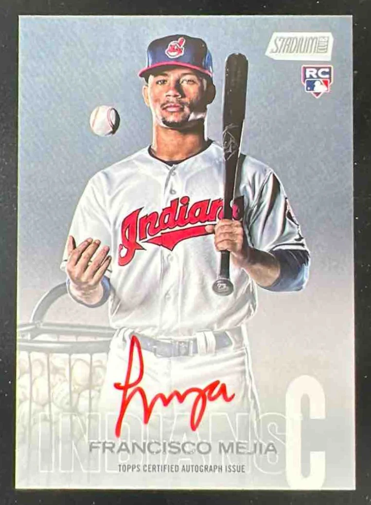 2018 Topps Stadium Club Autographs Red Ink #SCA-FM Francisco Mejia RC Auto