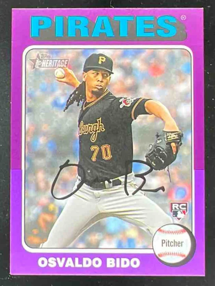 2024 Topps Heritage Mini Purple Border #496 Osvaldo Bido RC