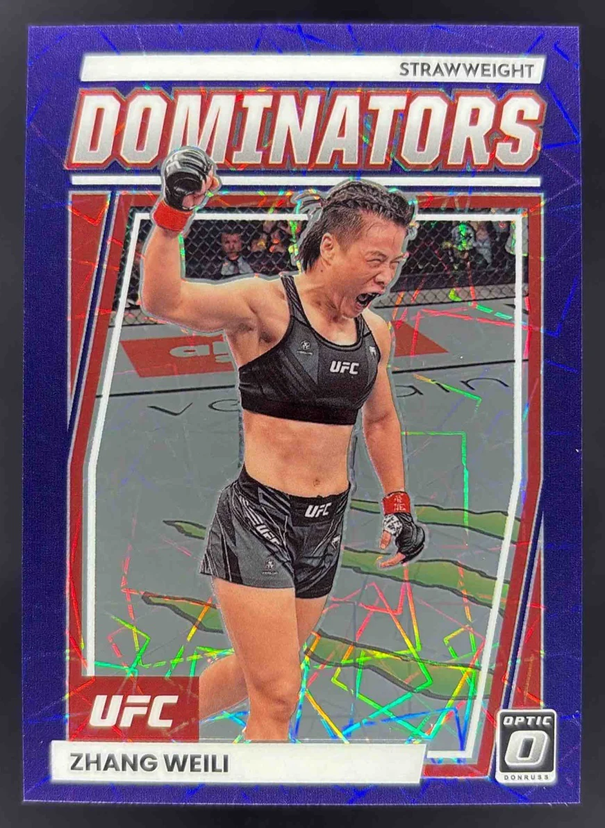 2023 Panini Donruss Optic UFC Dominators Purple Velocity #15 Zhang Weili /59