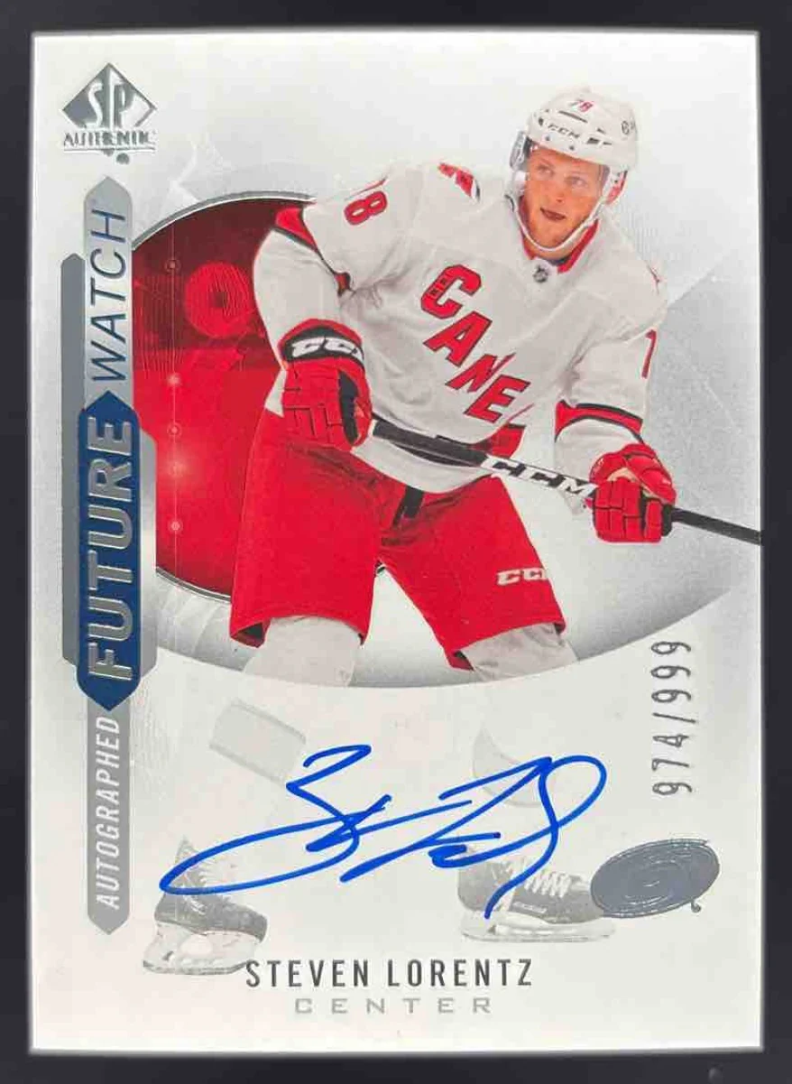 2020-21 SP Authentic #220 Steven Lorentz Autograph RC Future Watch Auto /999