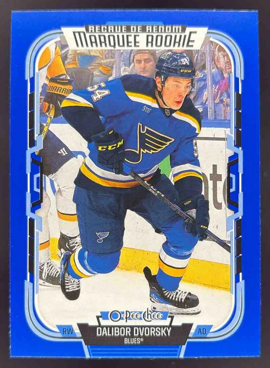 2025-26 Upper Deck O-Pee-Chee Blue Border #552 Dalibor Dvorsky RC Marquee Rookie