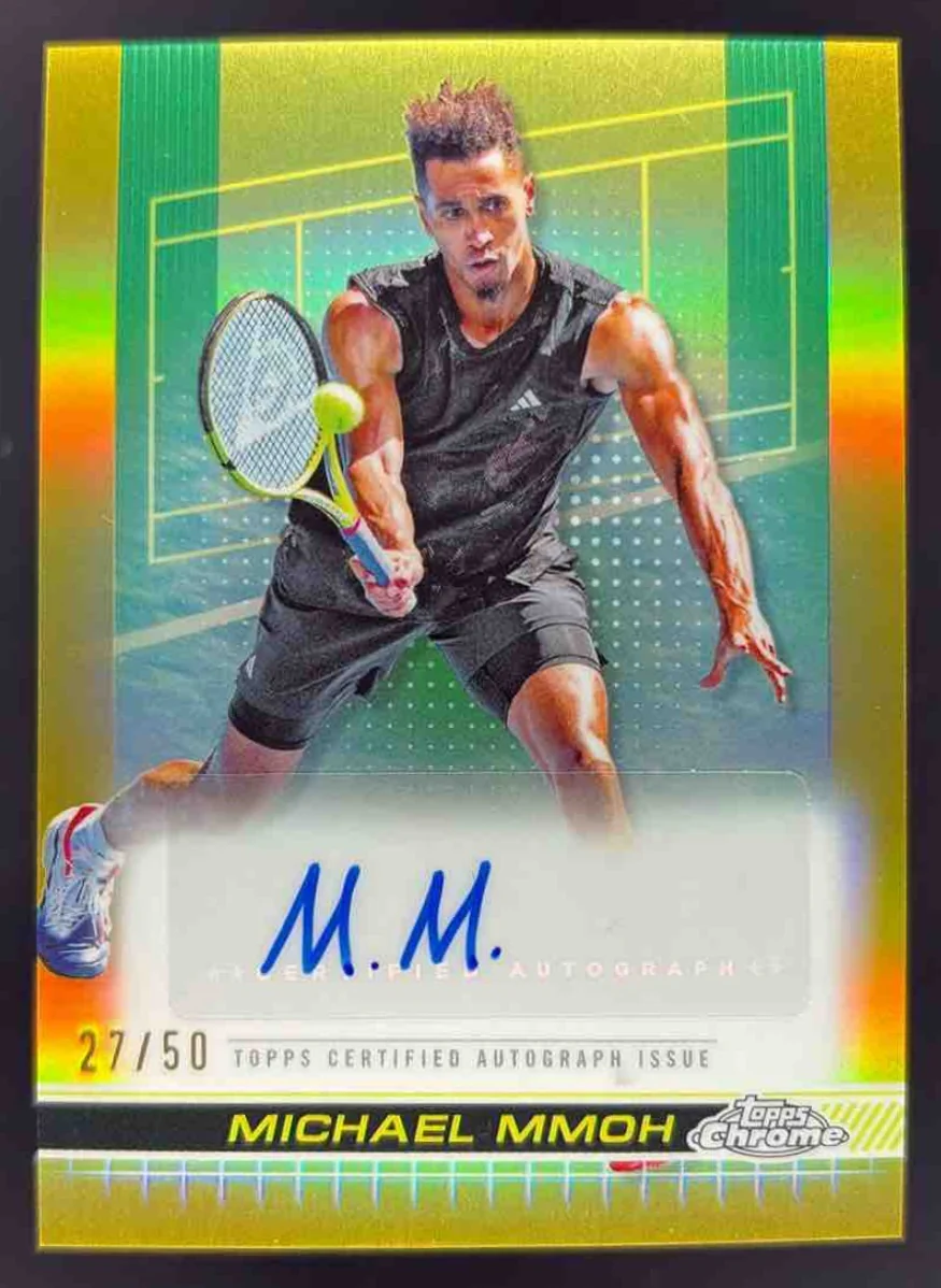 2024 Topps Chrome Autographs I Gold Refractor #TCA-MMH Michael Mmoh Auto /50