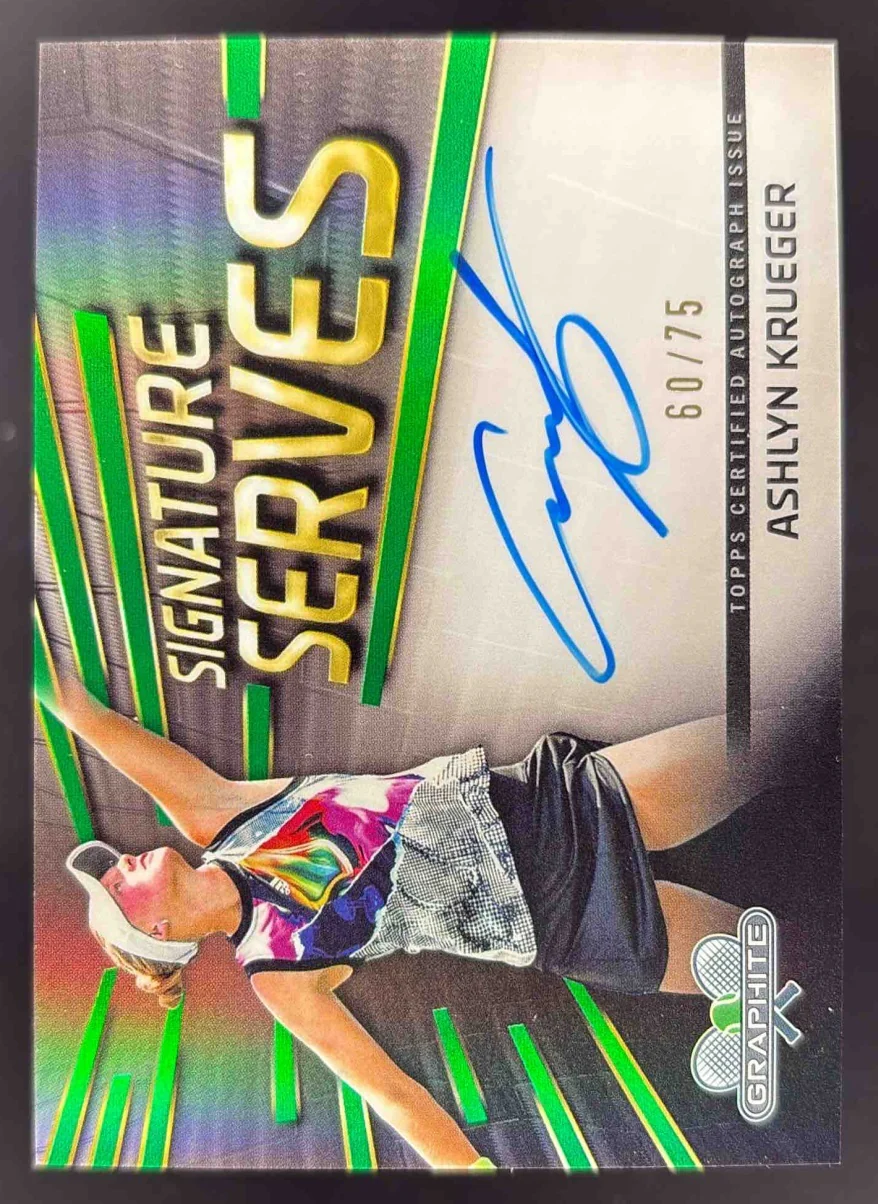 2024 Topps Graphite Serves Green Refractor #SS-AK Ashlyn Krueger Auto /75