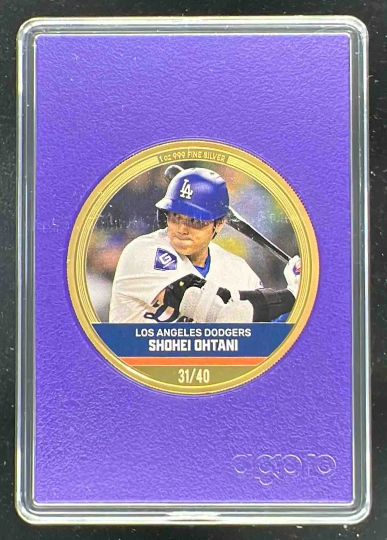 2024 Agoro Gold Guilded Amethyst .999 Fine Silver Shohei Ohtani /40